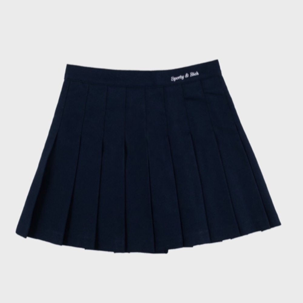 Rare Sporty & Rich Navy Tennis Skirt.